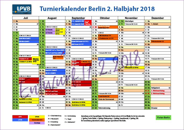 Turnierkal Berlin 2018 2
